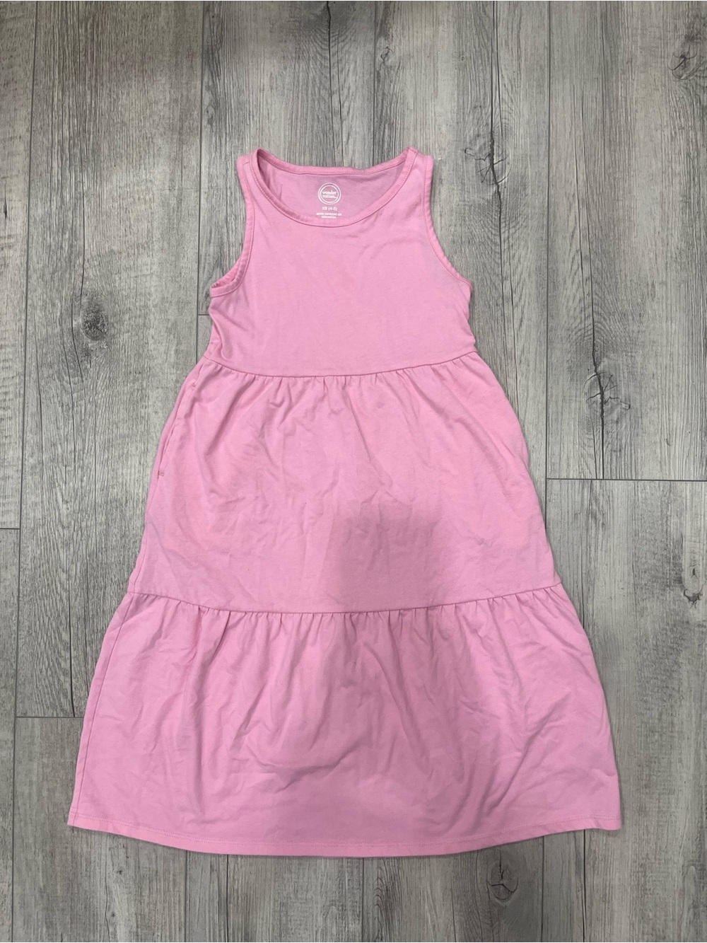 Wonder nation Pink Sleeveless Tiered Knit Dress